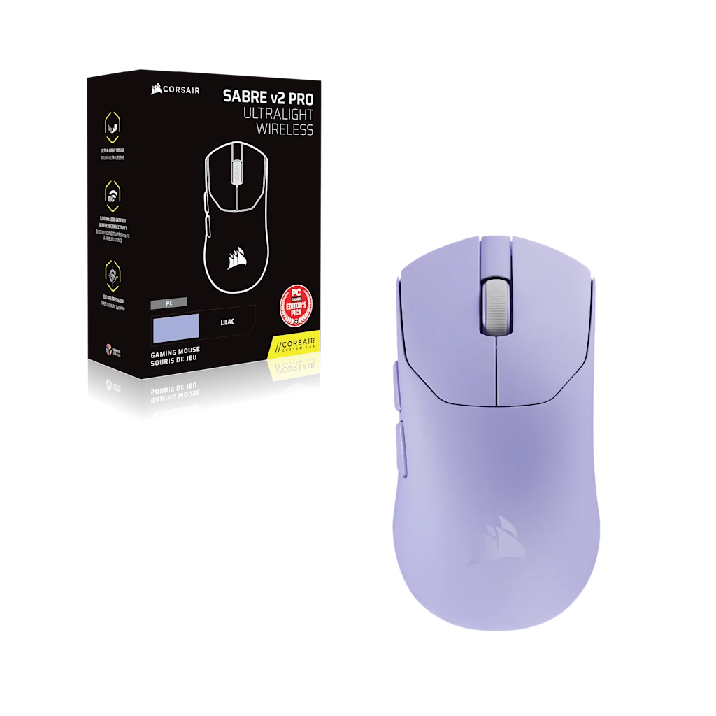 Corsair SABRE v2 PRO ULTRALIGHT WIRELESS Gaming Mouse - Lilac thumbnail 8