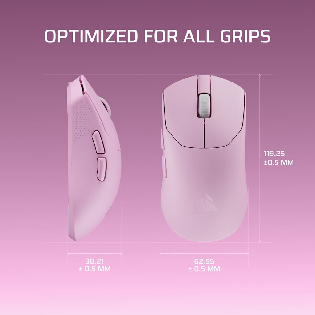 Corsair SABRE v2 PRO ULTRALIGHT WIRELESS Gaming Mouse - Pink thumbnail 7
