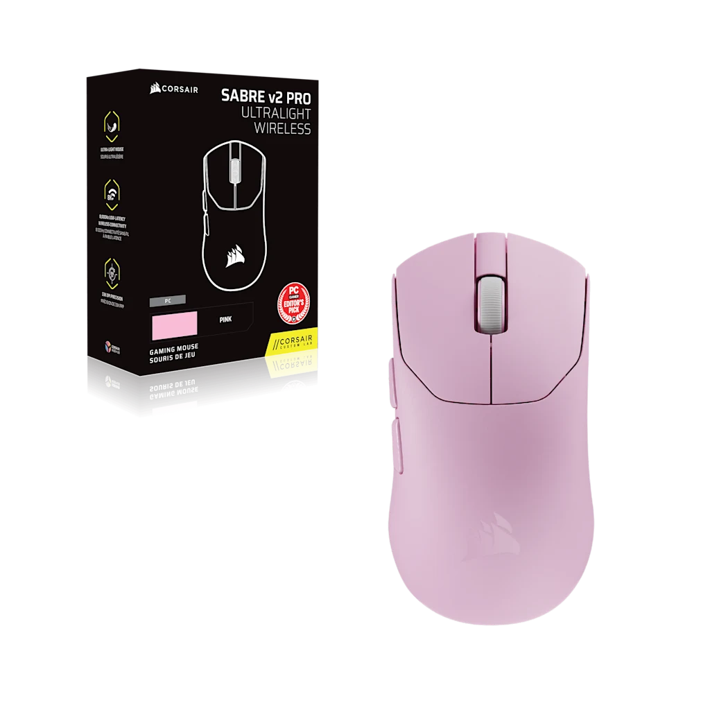 Corsair SABRE v2 PRO ULTRALIGHT WIRELESS Gaming Mouse - Pink thumbnail 8