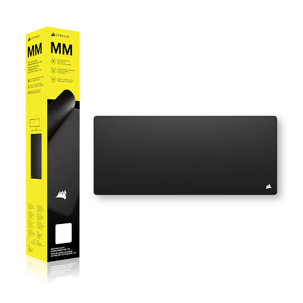 MM Anti-fray Cloth Gaming Mouse Pad – XXL, Black