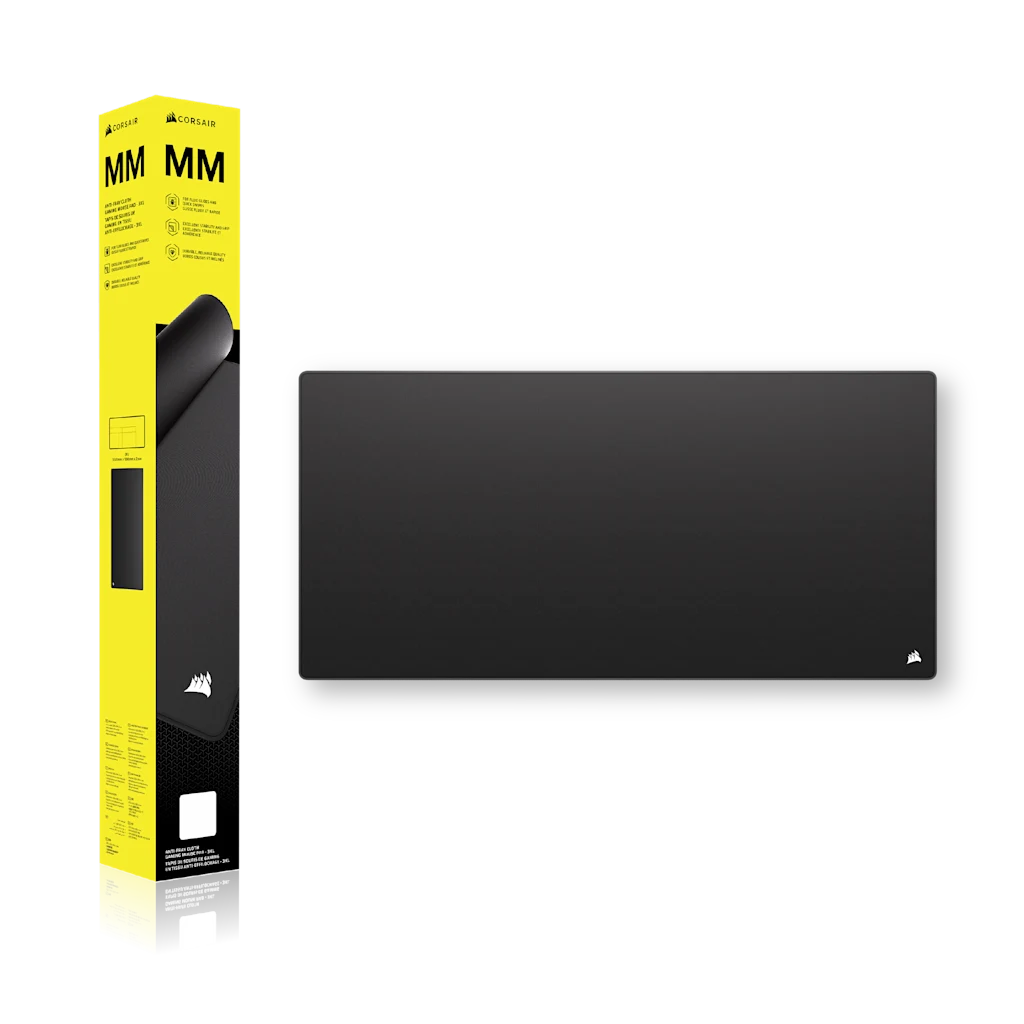 MM Anti-fray Cloth Gaming Mouse Pad – 3XL, Black