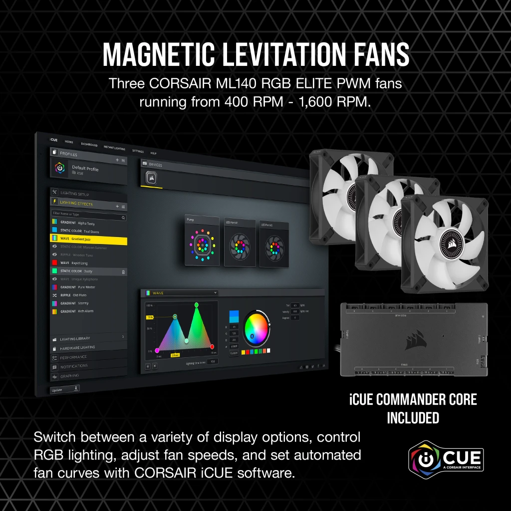 iCUE H170i ELITE LCD Display Liquid CPU Cooler