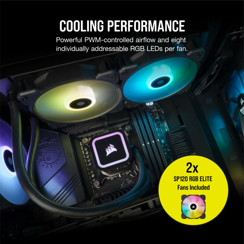 iCUE H100x RGB ELITE Liquid CPU Cooler (Certified Refurbished)