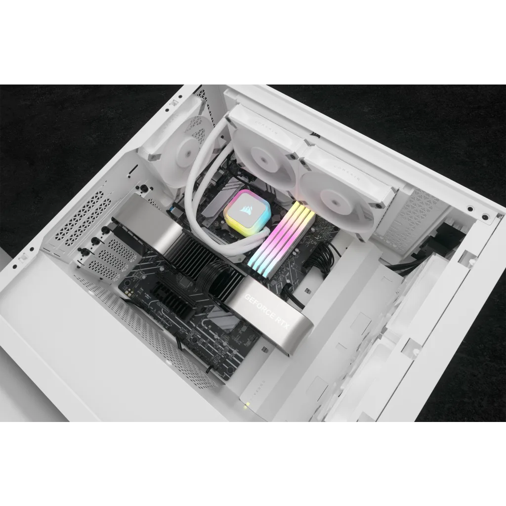 Corsair iCUE H100i RGB Elite Liquid CPU Cooler - White