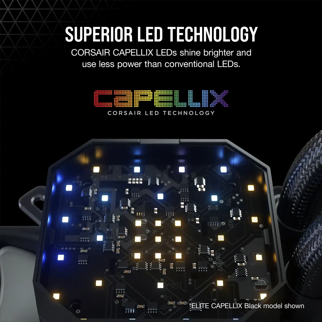 iCUE H100i ELITE CAPELLIX Liquid CPU Cooler — White