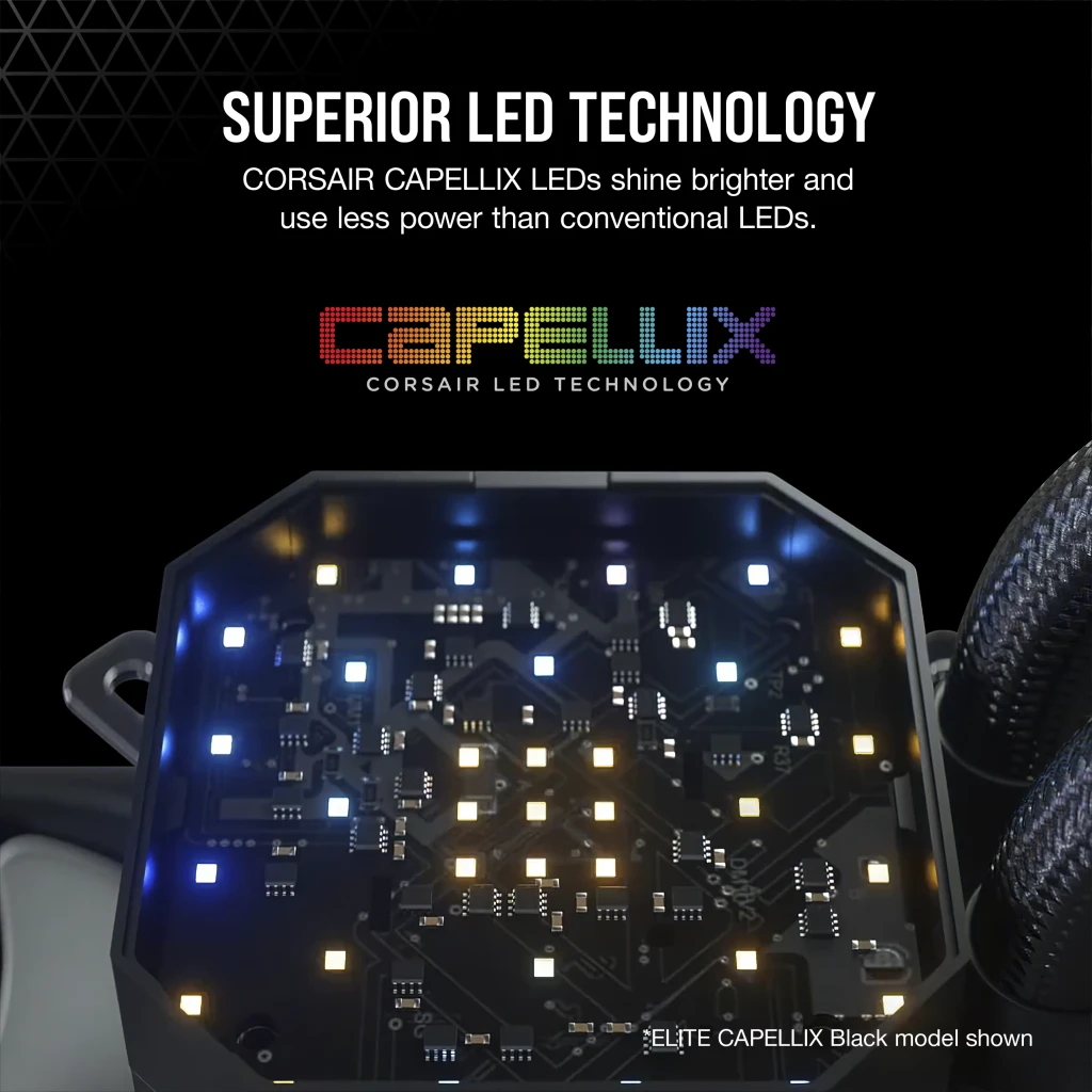 iCUE H150i ELITE CAPELLIX Liquid CPU Cooler — White iCUE H150i ELITE CAPELLIX Liquid CPU Cooler — White