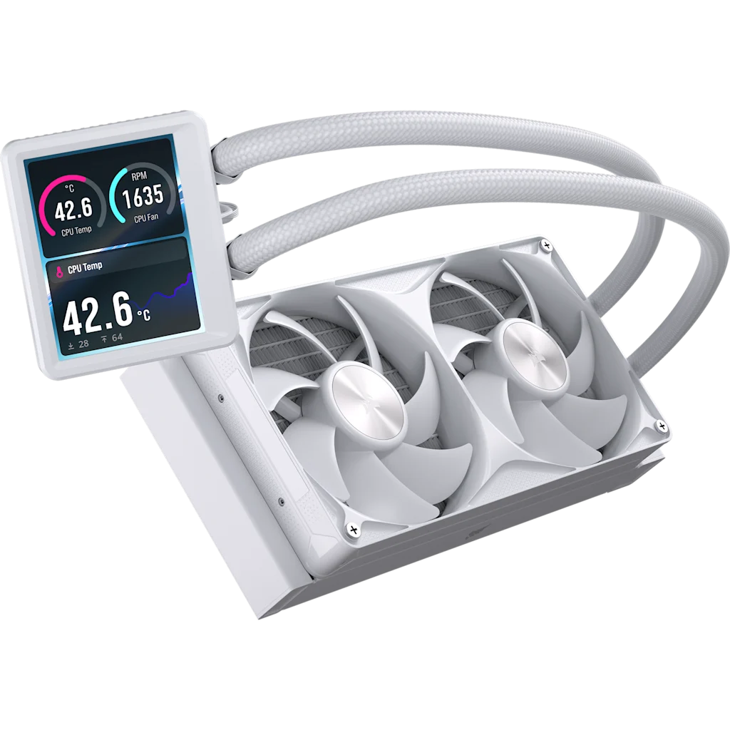 NAUTILUS II 240 RS LCD Liquid CPU Cooler - White