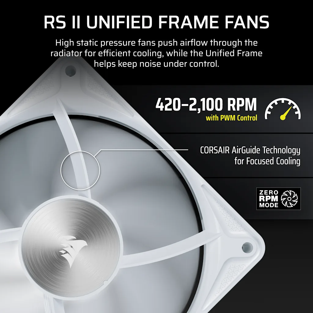 Corsair NAUTILUS II 240 RS LCD Liquid CPU Cooler - White thumbnail 5