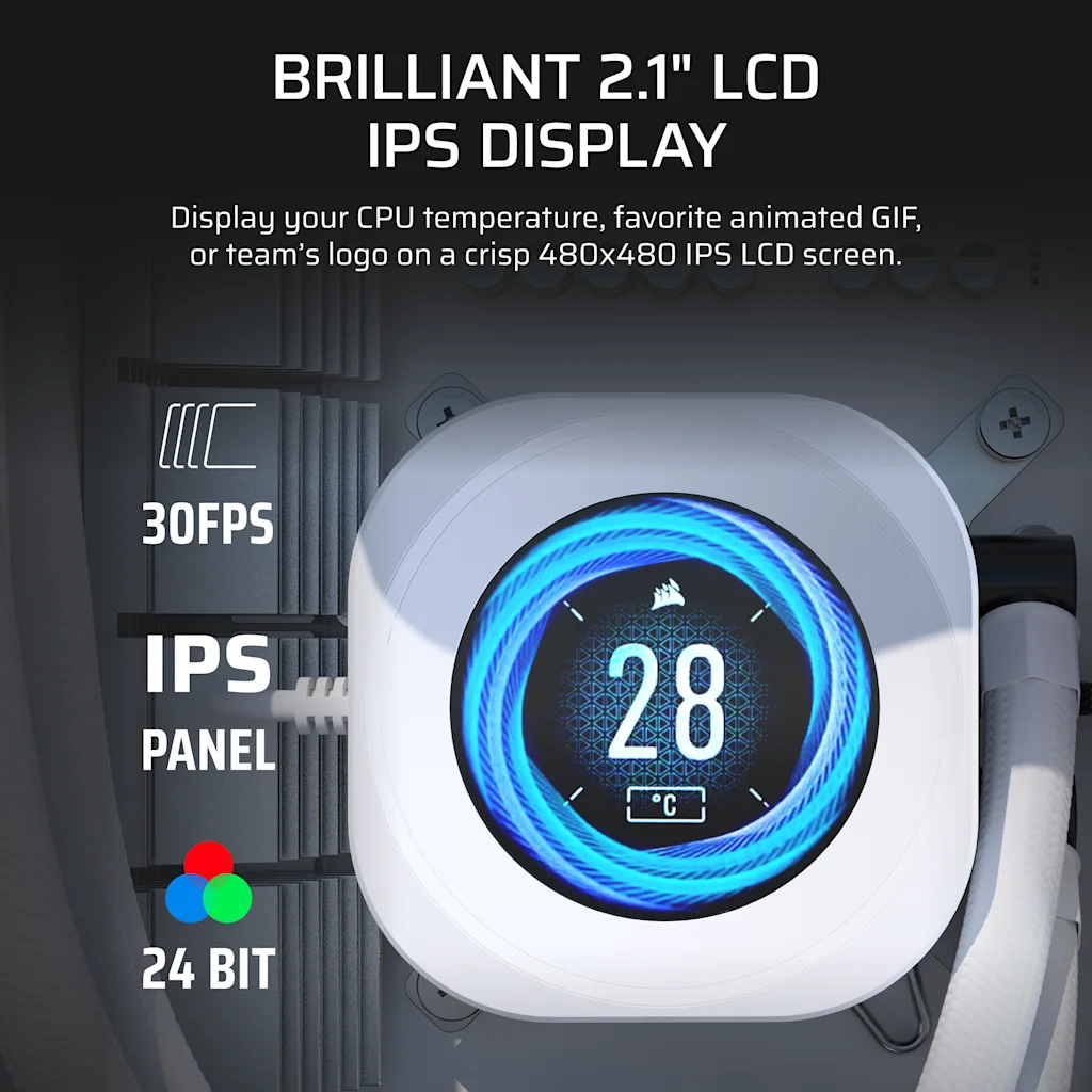 Corsair 360mm AIO 水冷クーラー ホワイト 360mm 簡易水冷式 CPU クーラー | AIO簡易水冷 | CORSAIR