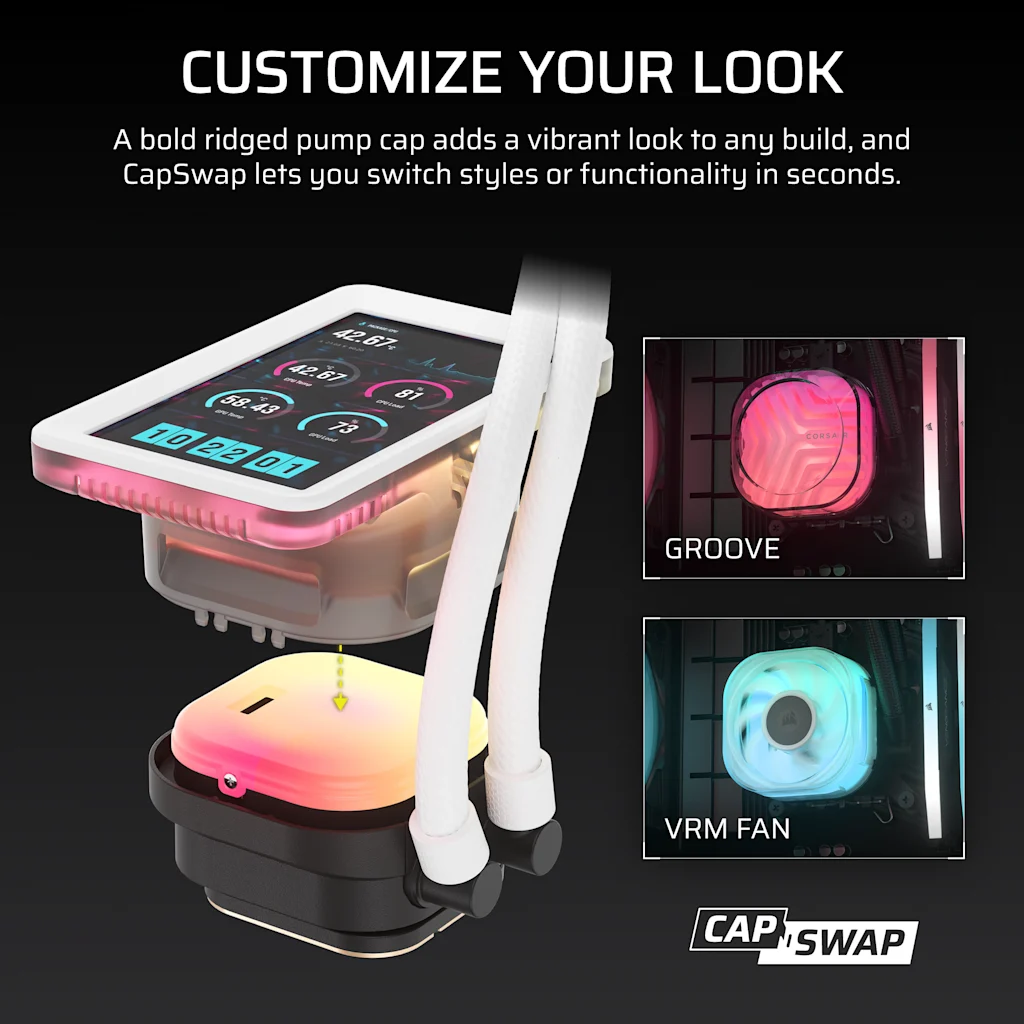 Corsair iCUE LINK TITAN II 360 RX RGB AIO Liquid CPU Cooler - White thumbnail 7