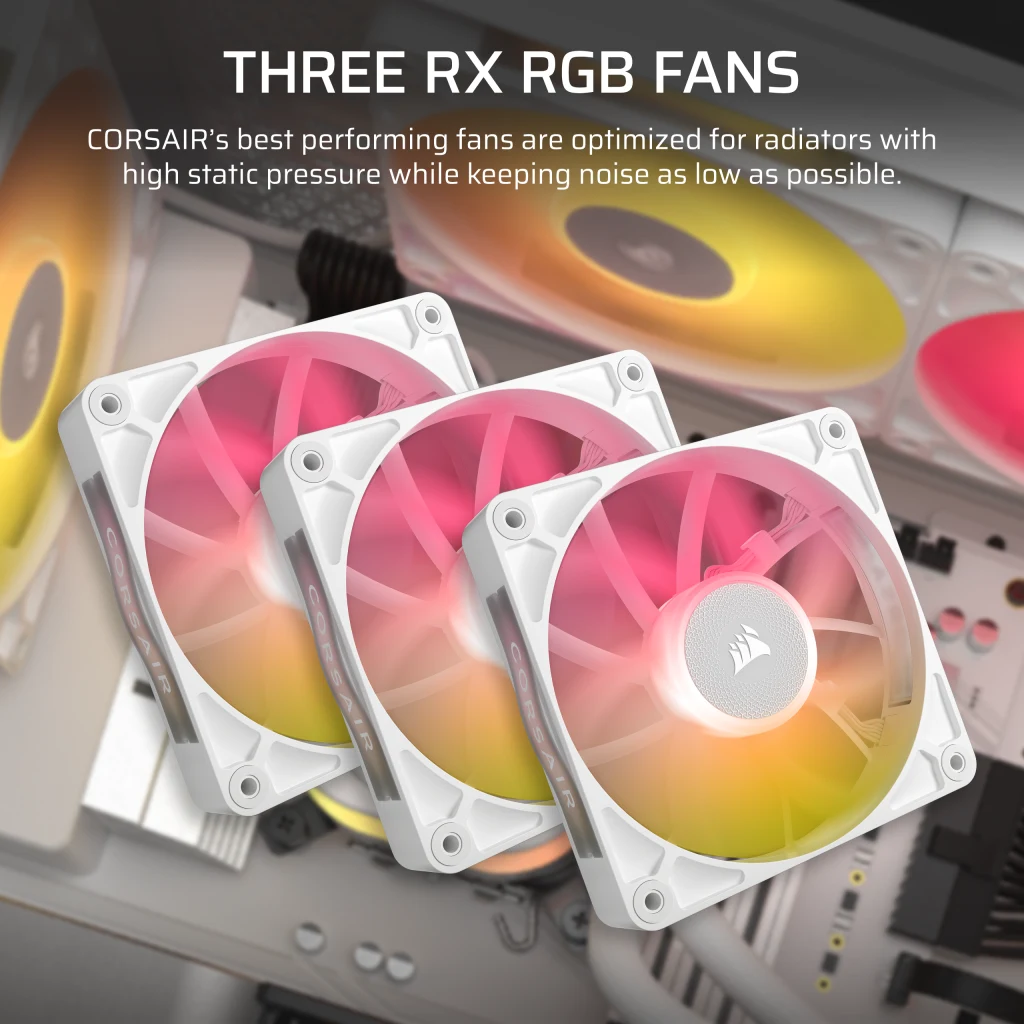 iCUE LINK TITAN 360 RX RGB AIO Liquid CPU Cooler - White iCUE LINK TITAN 360 RX RGB AIO Liquid CPU Cooler - White