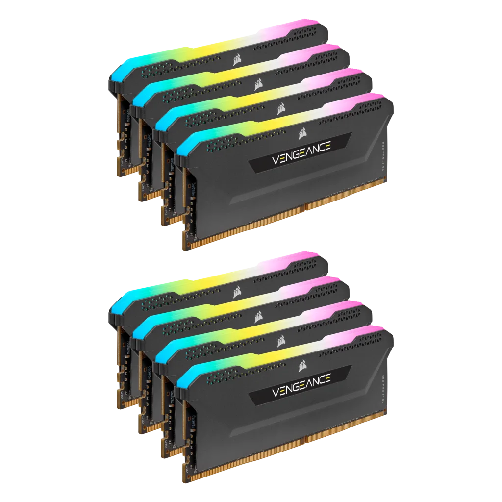 VENGEANCE RGB PRO SL 128GB (8 x 16GB) DDR4 DRAM 3200MHz C16 Memory Kit –  Black