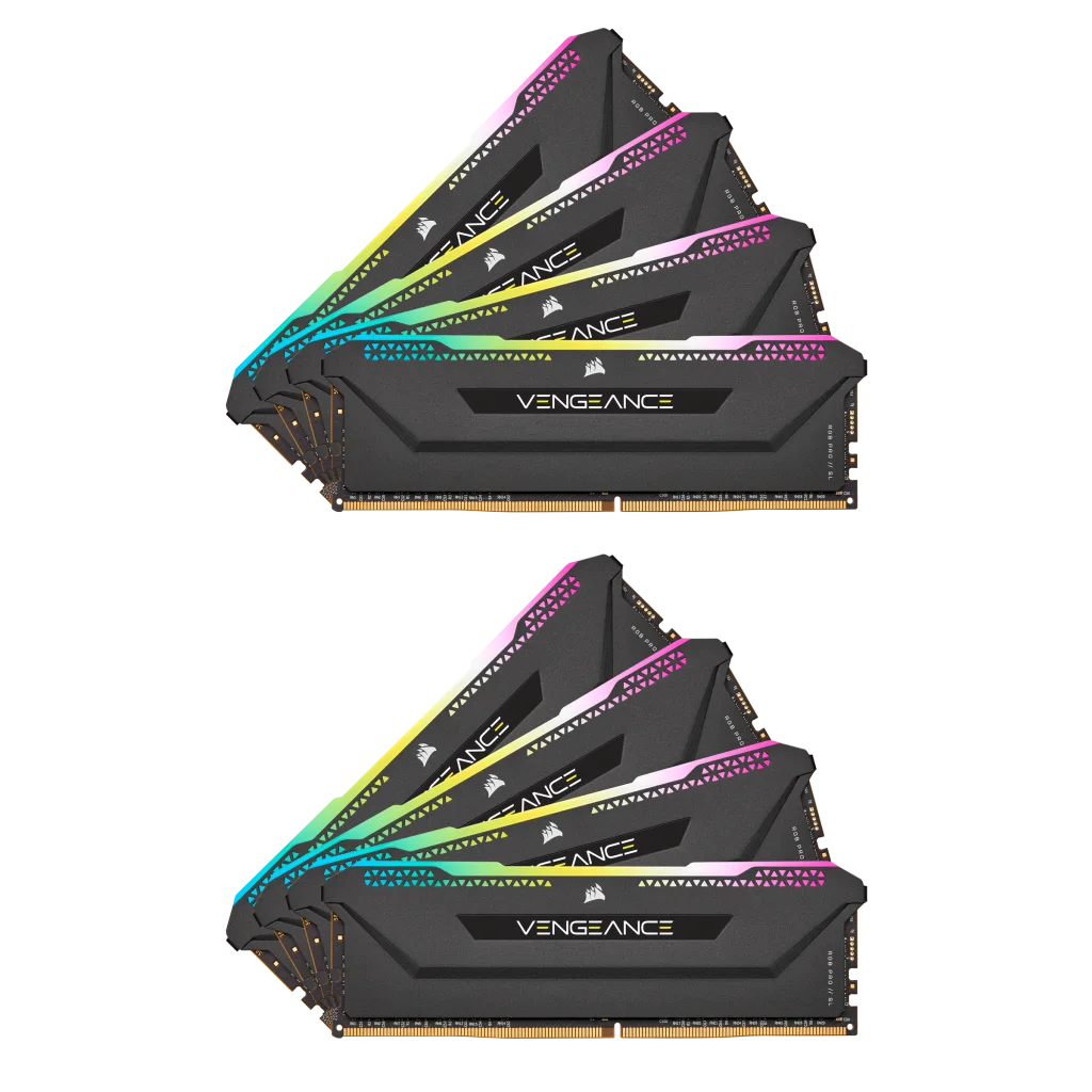 VENGEANCE RGB PRO DDR4 SL Kit DRAM 128GB Memory C16 Black 3200MHz 16GB) (8 x –