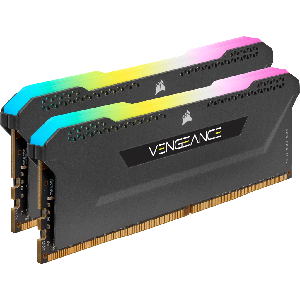 3200MHz SL VENGEANCE DDR4 Kit — Black 16GB PRO DRAM (2x8GB) Memory RGB C16