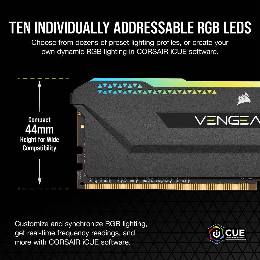 商品画像：Corsair Vengeance RGB Pro SL 16GB (2x8GB) DDR4 3200 (PC4 4