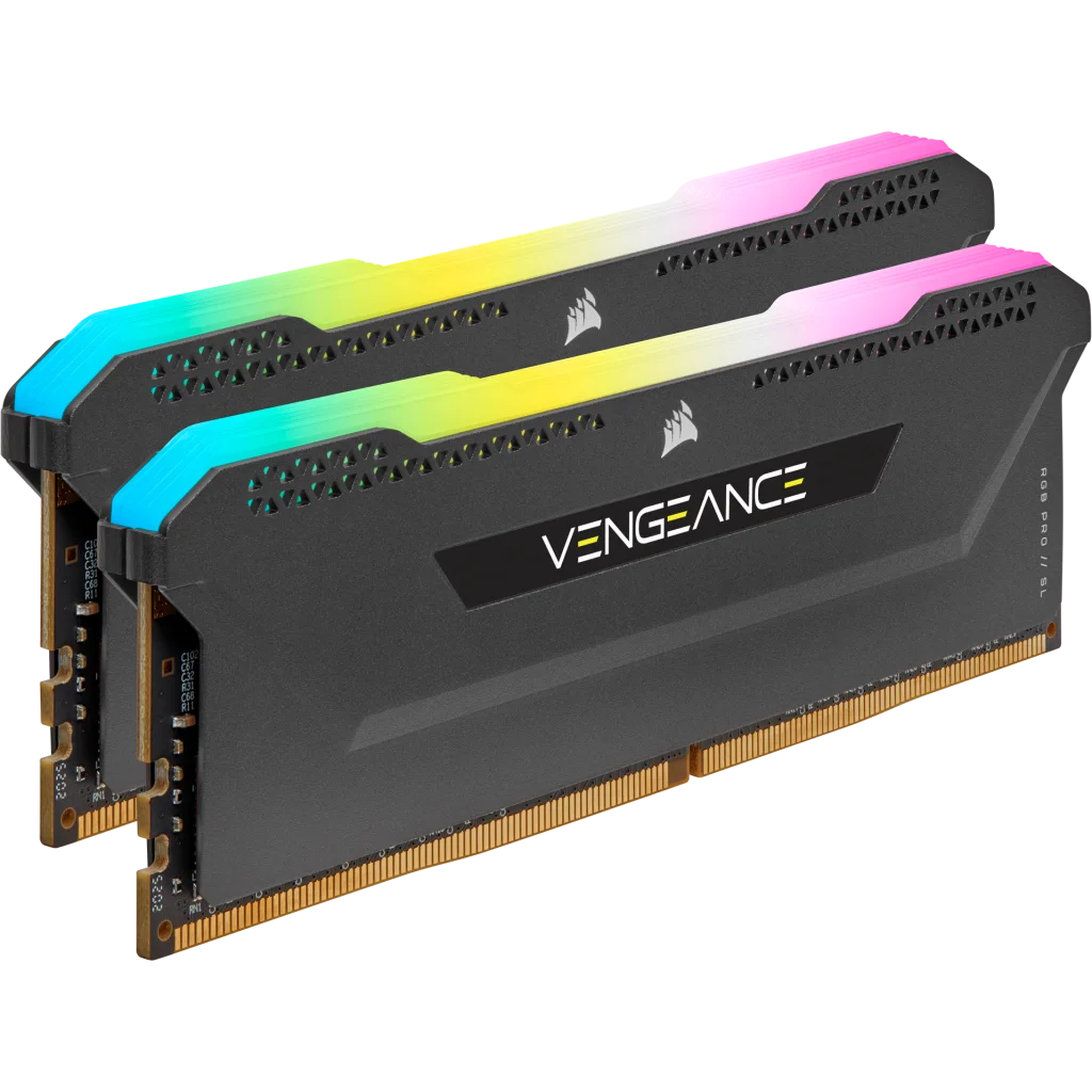 VENGEANCE RGB PRO SL 16GB (2 x 8GB) DDR4 DRAM 3600MHz C16 メモリキット – ブラック