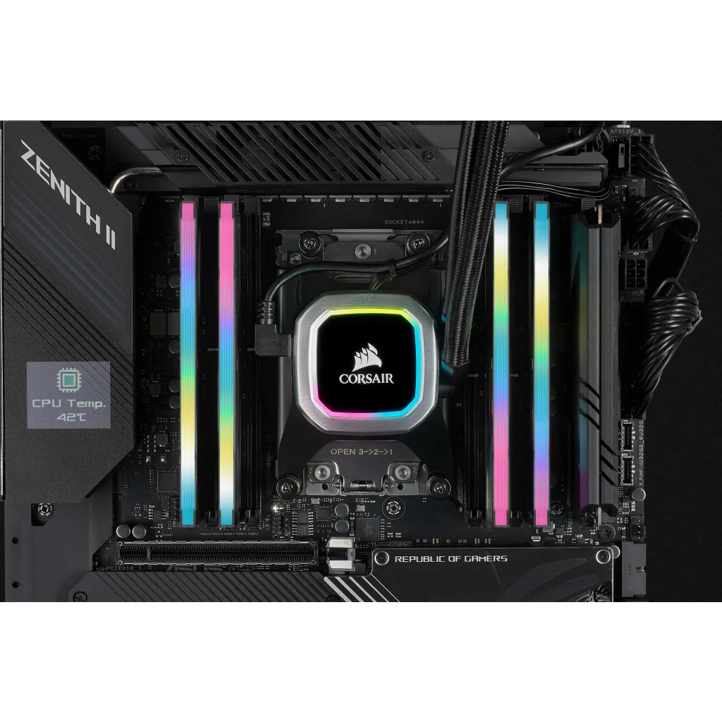 VENGEANCE RGB PRO SL 16GB (2 x 8GB) DDR4 DRAM 4000MHz C18 Memory Kit – Black