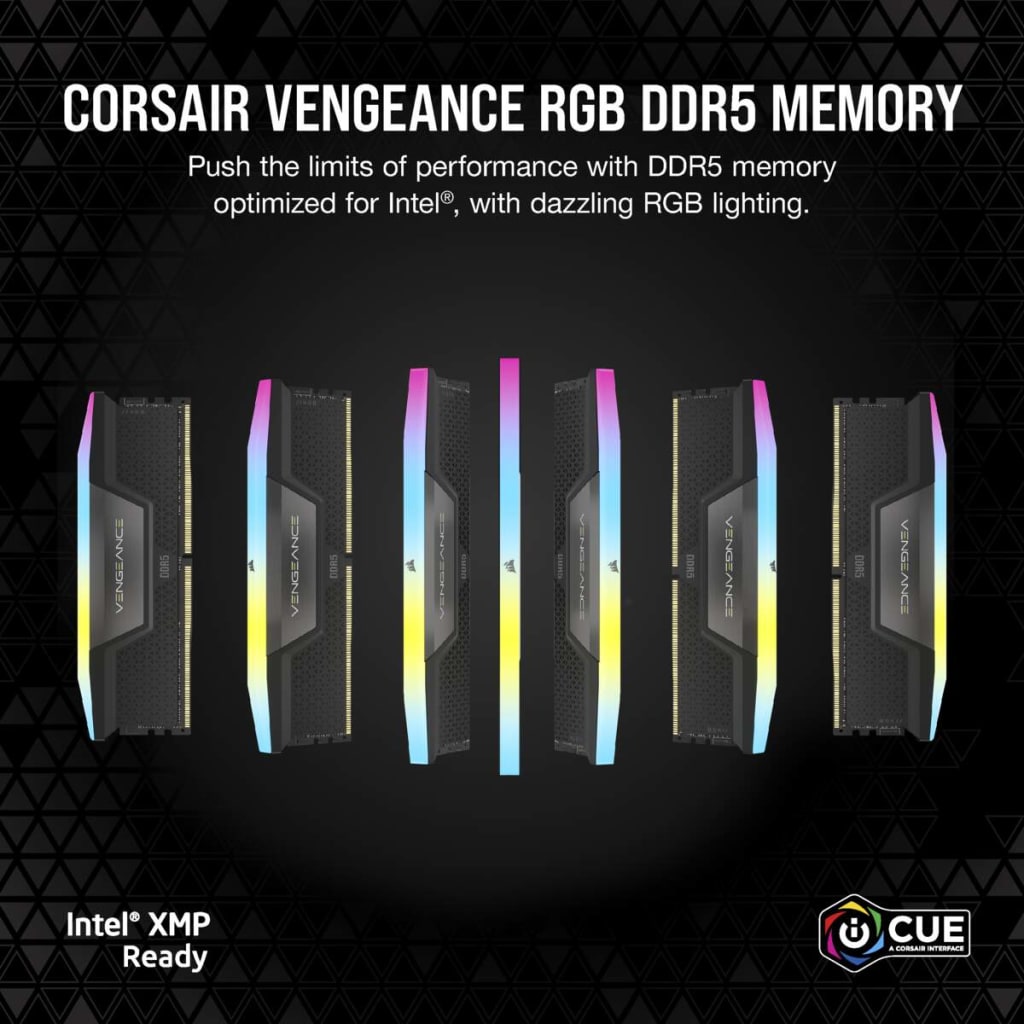 VENGEANCE® RGB 192GB (4x48GB) DDR5 DRAM 5200MHz C38 Memory Kit — Black