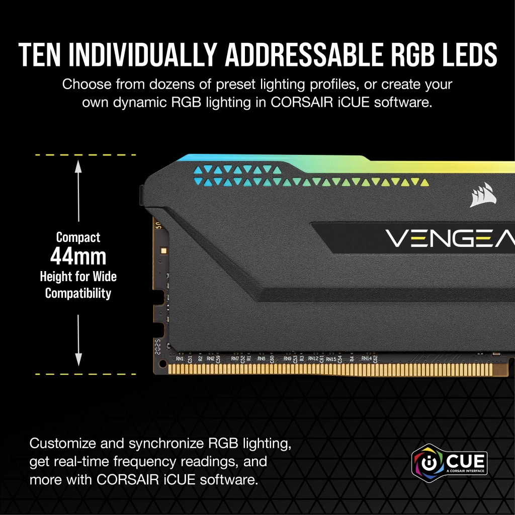 VENGEANCE RGB PRO SL 256GB (8 x 32GB) DDR4 DRAM 3200MHz C16 Memory