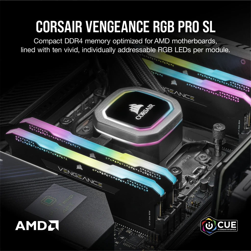 VENGEANCE RGB PRO SL 32GB (2x16GB) DDR4 DRAM 3200MHz C16