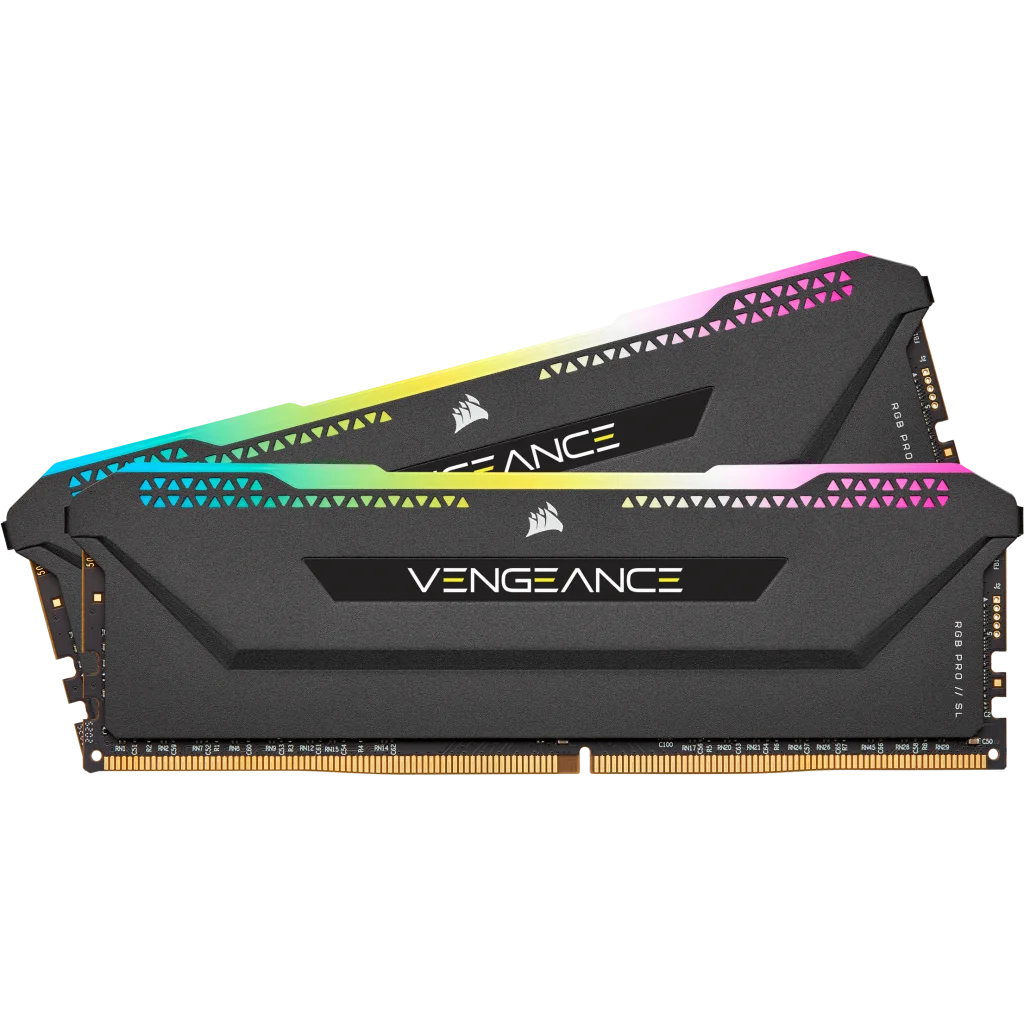 VENGEANCE RGB PRO SL 32GB (2x16GB) DDR4 DRAM 3200MHz C16 Memory Kit – Black