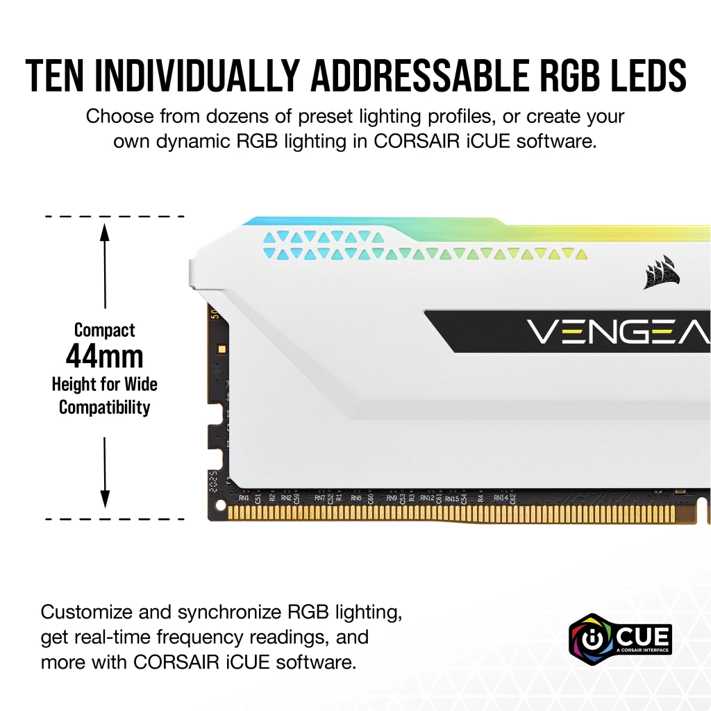 VENGEANCE RGB PRO SL 32GB (4x8GB) DDR4 DRAM 3200MHz C16
