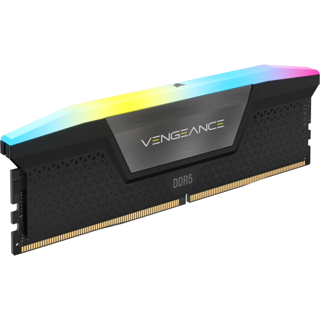 VENGEANCE® RGB 64GB (2x32GB) DDR5 DRAM 5200MHz C40 Memory Kit — Black