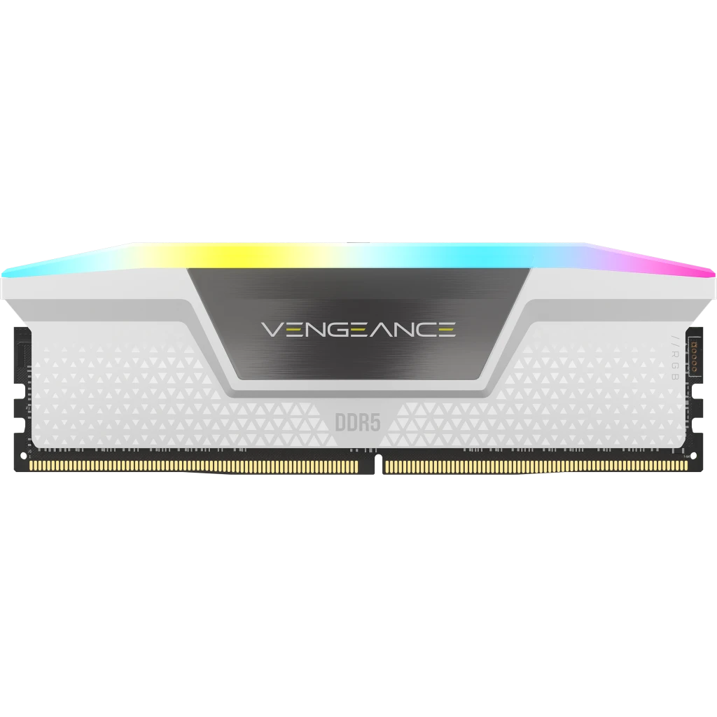 VENGEANCE® RGB 64GB (2x32GB) DDR5 DRAM 5200MHz C40 Memory Kit — White