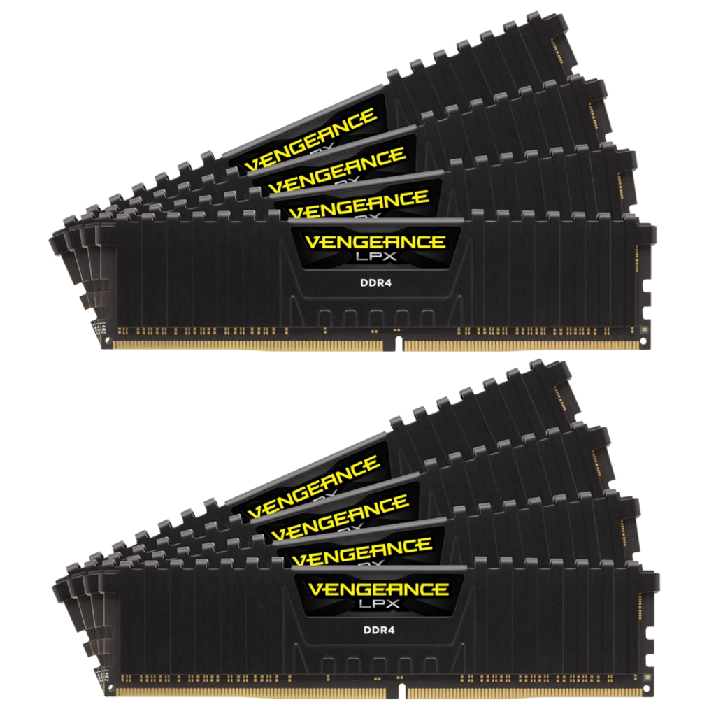 VENGEANCE LPX 64GB 8 x 8GB DDR4 DRAM 4133MHz C19 Memory Kit Black