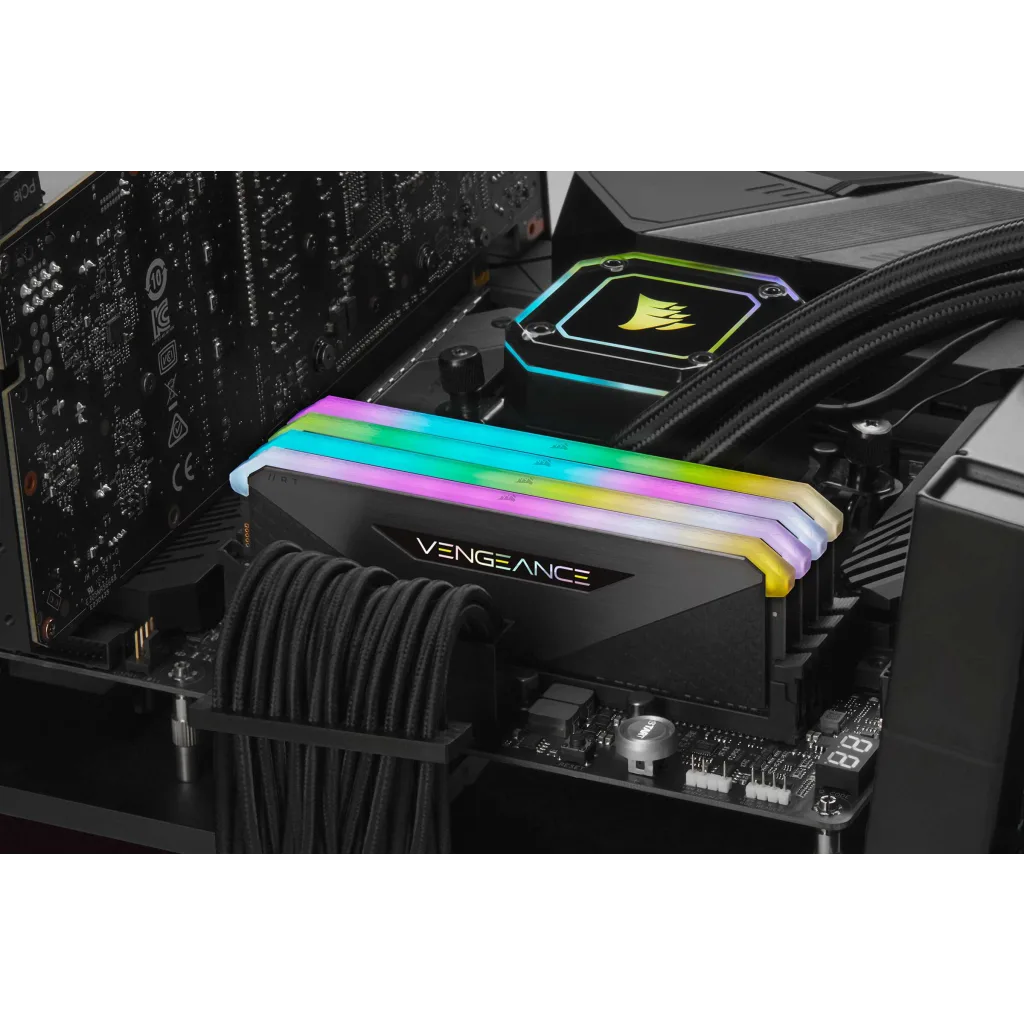 VENGEANCE® RGB RT 128GB (4 x 32GB) DDR4 DRAM 3600MHz C18 Memory Kit – Black