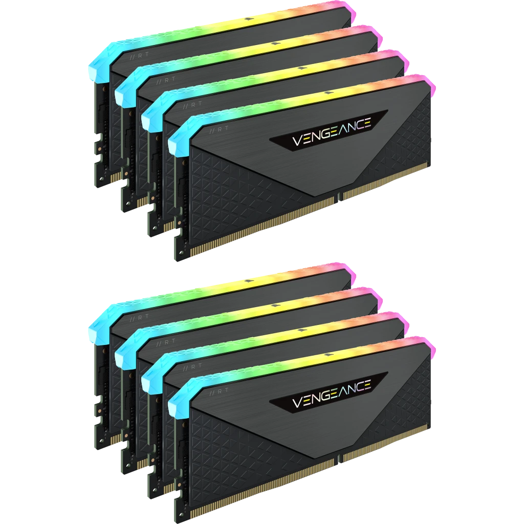 Corsair Vengeance RGB RT 32Go (4x8Go) DDR4 3600MHz C18 Mémoire de Bureau  (Éclairage RGB Dynamique, Optimisé pour AMD 300/400/500 Series, Compatible