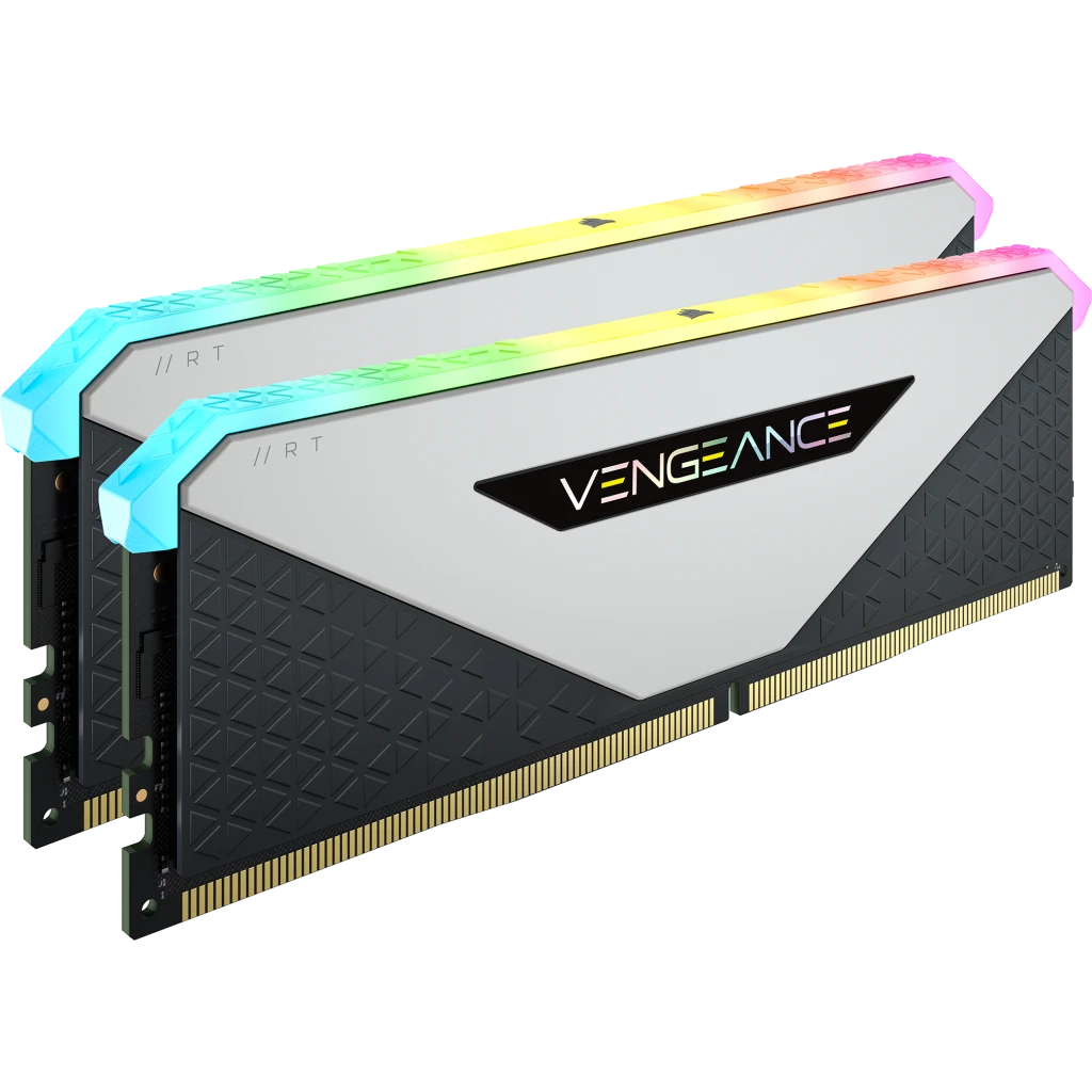 VENGEANCE® RGB RT 64GB (2 x 32GB) DDR4 DRAM 3200MHz C16 Memory Kit – White