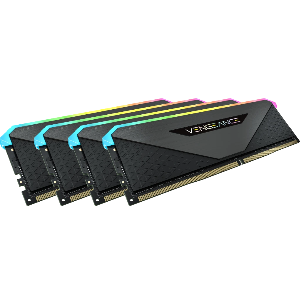 VENGEANCE® RGB RT 64GB (4 x 16GB) DDR4 DRAM 3600MHz C18 Memory Kit – Black