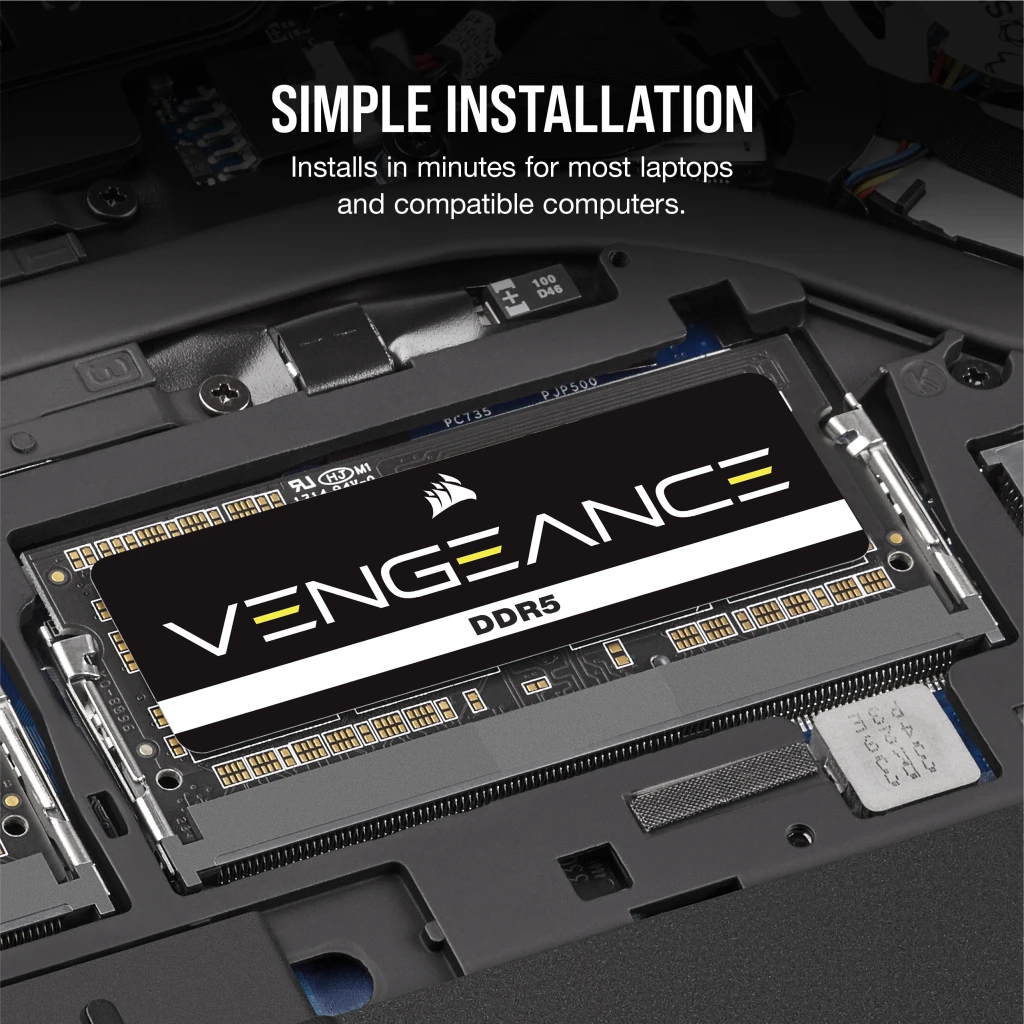 VENGEANCE DDR5 SODIMM 16GB (2x8GB) DDR5 4800MT/s (PC5-38400) CL40 1.1V