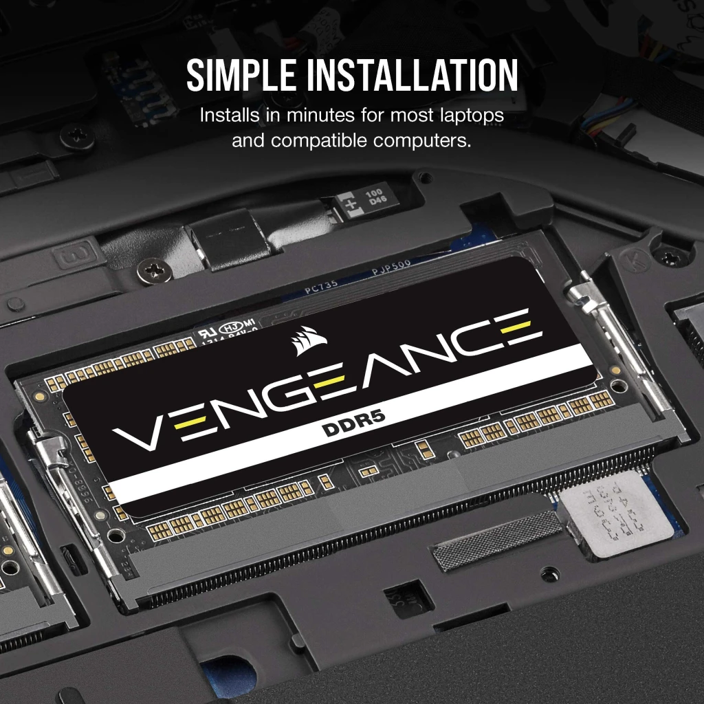 VENGEANCE DDR5 SODIMM 32GB (1x32GB) DDR5 4800MT/s (PC5-38400) CL40 1.1V
