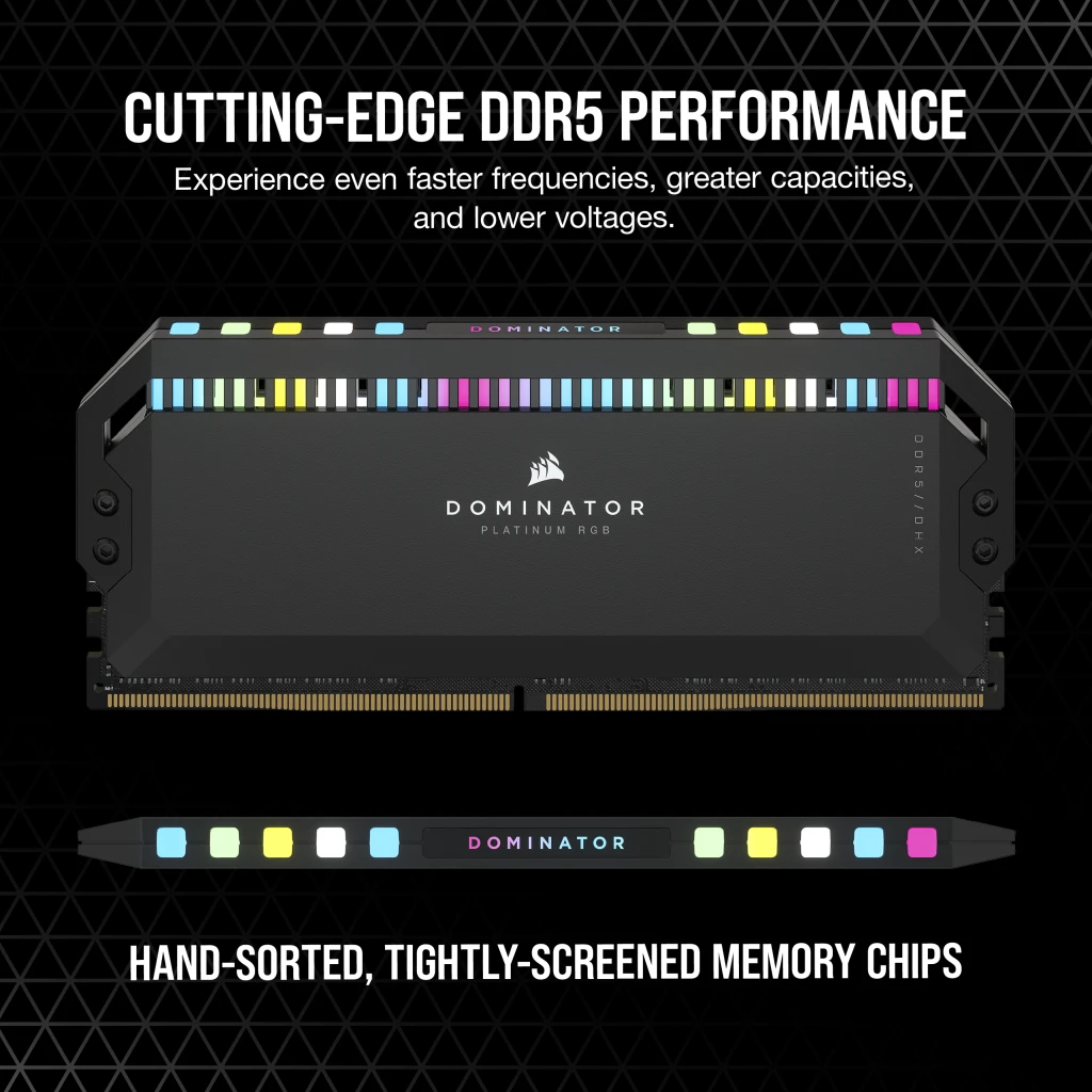 DOMINATOR® PLATINUM RGB 32GB (2x16GB) DDR5 DRAM 5600MT/s CL36 Memory Kit — Black