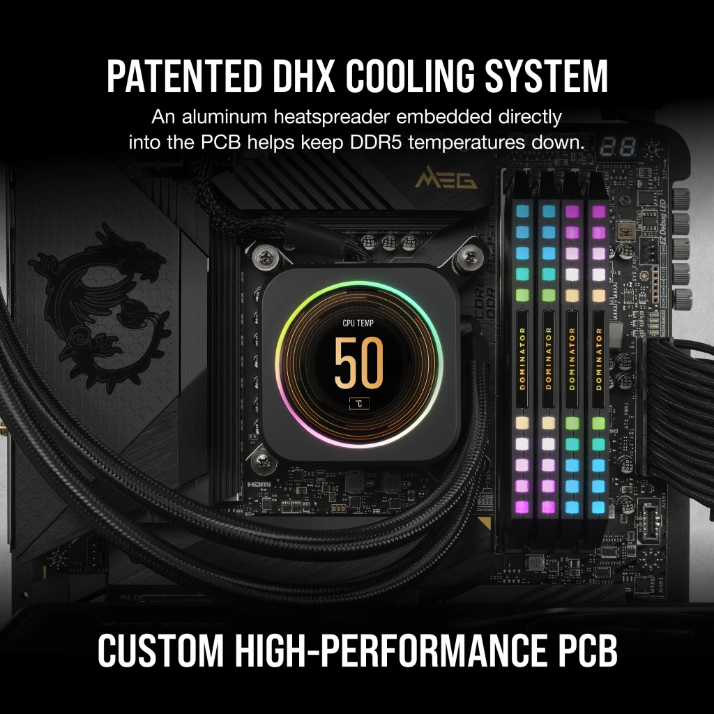 CORSAIR Dominator Platinum OC RGB 32GB (2 x 16GB) 288-Pin PC RAM DDR5 6000  (PC5 48000) Desktop Memory Model CMT32GX5M2X6000C36 