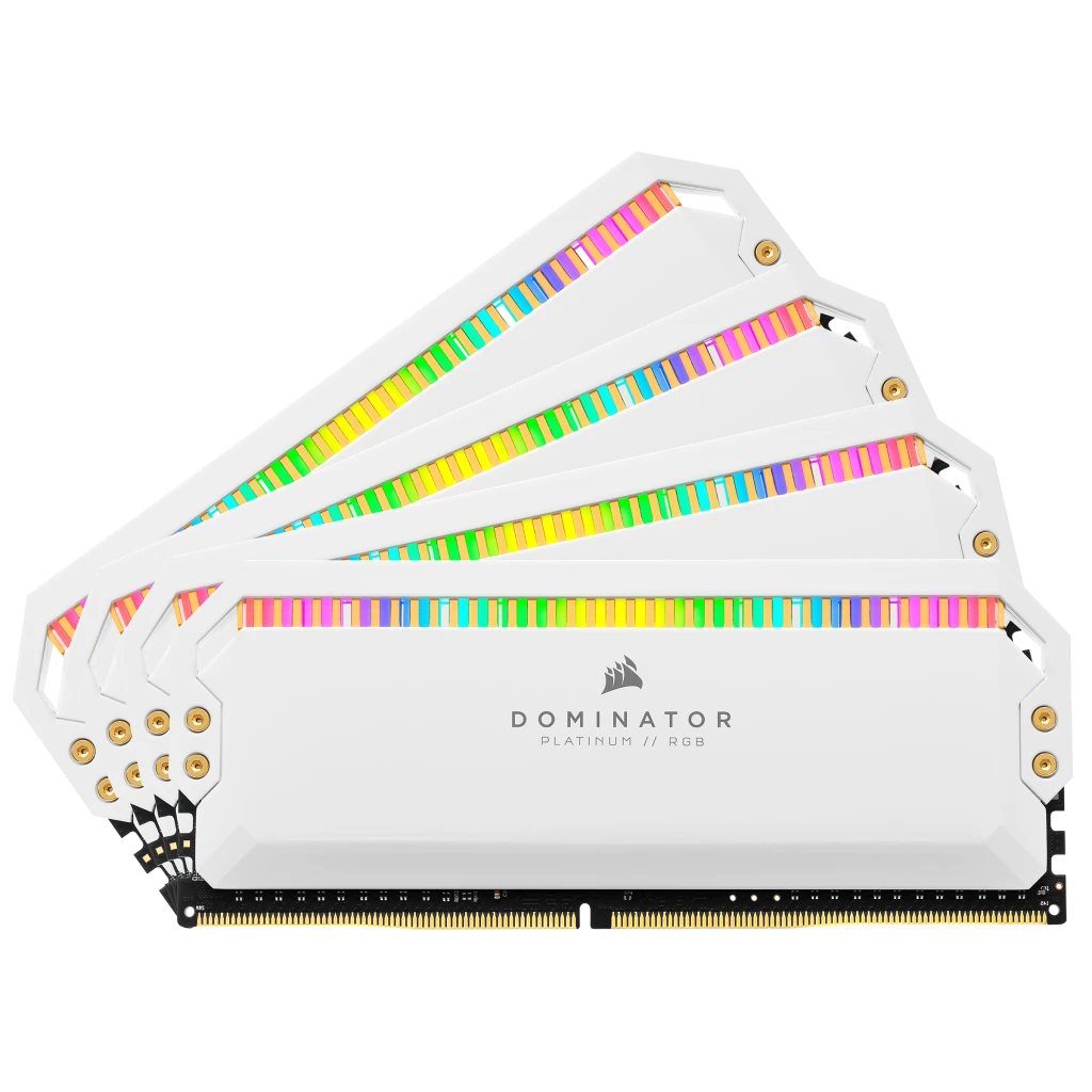 DOMINATOR PLATINUM RGB 64GB（4 x 16GB）DDR4 DRAM 3600MHz C18 メモリキット — ホワイト