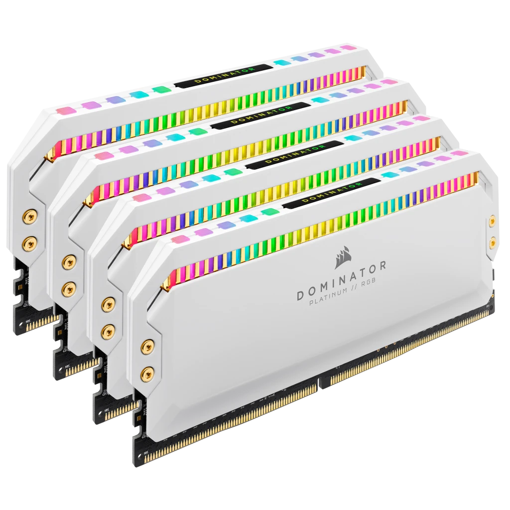 DOMINATOR PLATINUM RGB 64GB（4 x 16GB）DDR4 DRAM 3600MHz C18 メモリキット — ホワイト