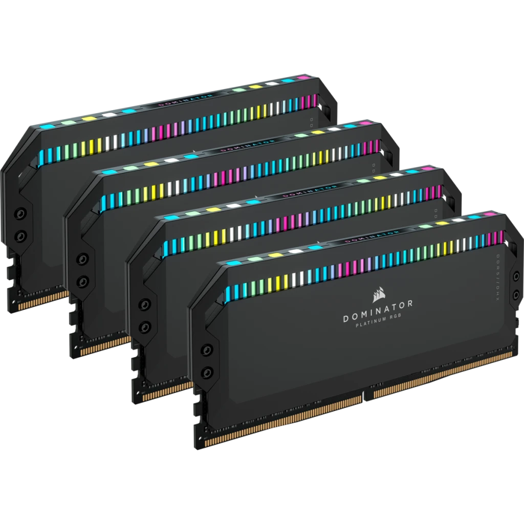 DOMINATOR PLATINUM RGB 64 GB (4 x 16 GB) DDR5 DRAM 6.200 MHz  C32-Speicherkit – Schwarz