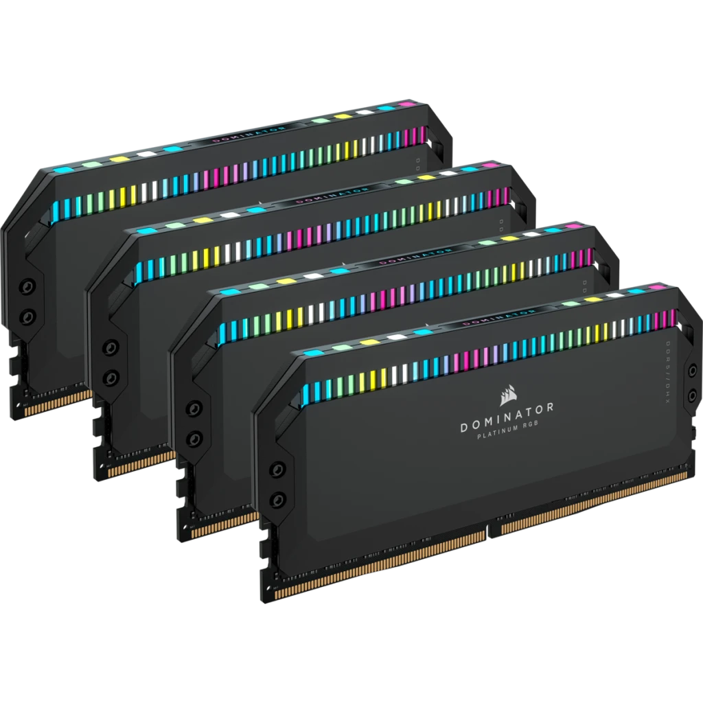 DOMINATOR® PLATINUM RGB 64GB (4x16GB) DDR5 DRAM 6600MT/s CL32 Memory Kit —  Black
