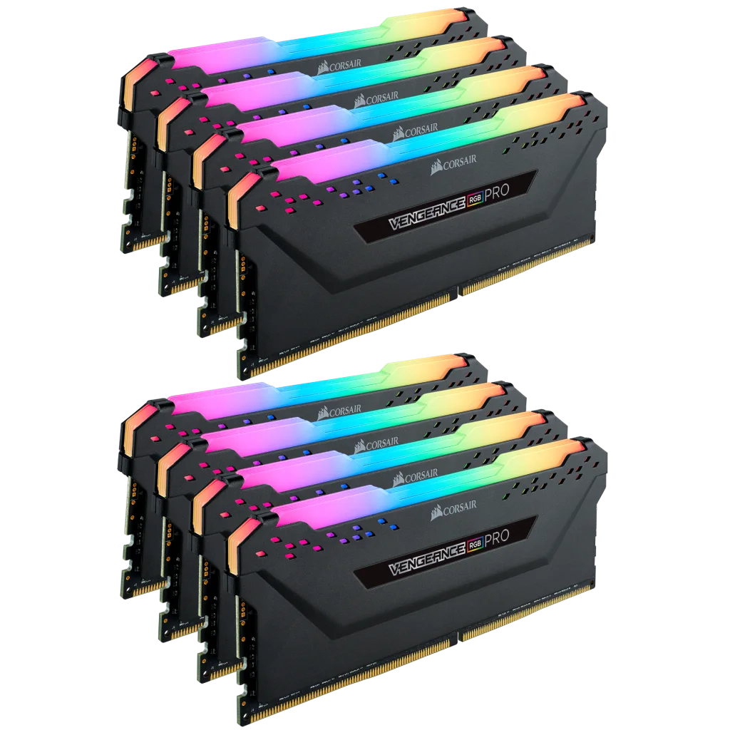 VENGEANCE® RGB PRO 128GB (8 x 16GB) DDR4 DRAM 2666MHz C16 Memory