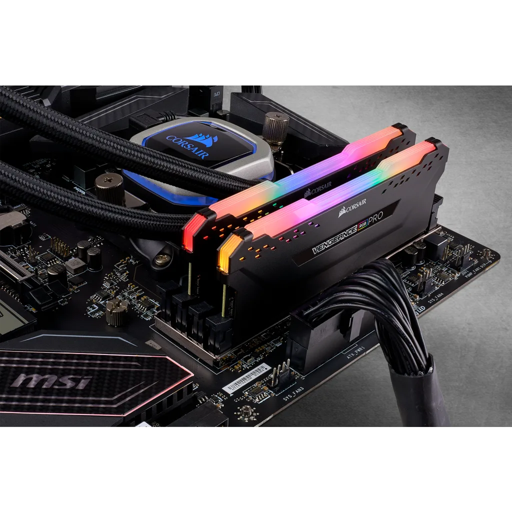 VENGEANCE® RGB PRO 16GB (2 x 8GB) DDR4 DRAM 3600MHz C18 Memory Kit — Black