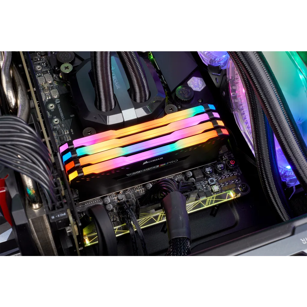 VENGEANCE® RGB PRO 32GB (4 x 8GB) DDR4 DRAM 2666MHz C16