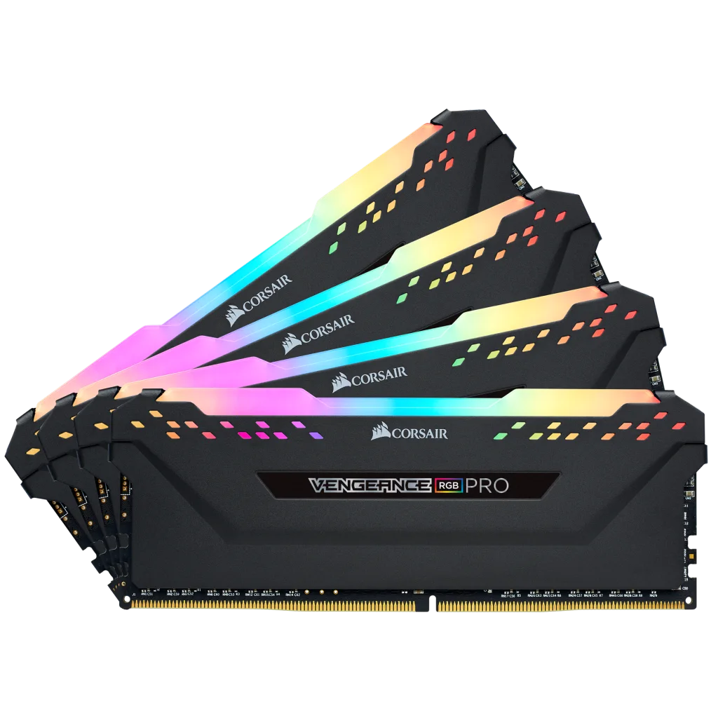 VENGEANCE® RGB PRO 32GB (4 x 8GB) DDR4 DRAM 3200MHz C16 Memory Kit — Black