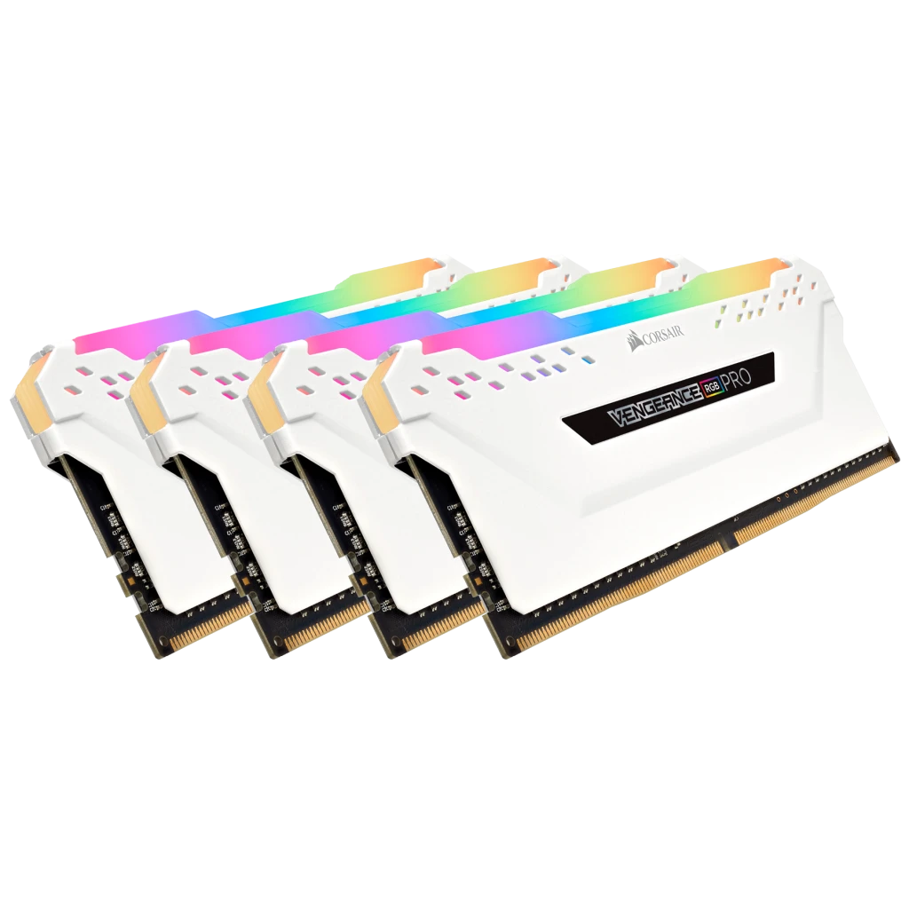 VENGEANCE® RGB PRO 32GB (4 x 8GB) DDR4 DRAM 3200MHz C16 Memory Kit — White