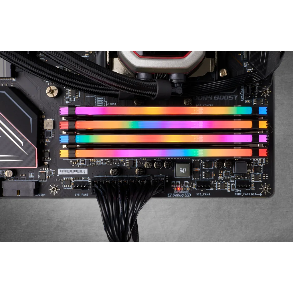 VENGEANCE RGB PRO 32GB 4 x 8GB DDR4 DRAM 4000MHz C19 Memory Kit