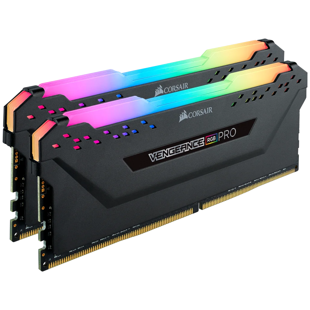 VENGEANCE® RGB PRO 64GB (2 x 32GB) DDR4 DRAM 3200MHz C16 Memory Kit — Black