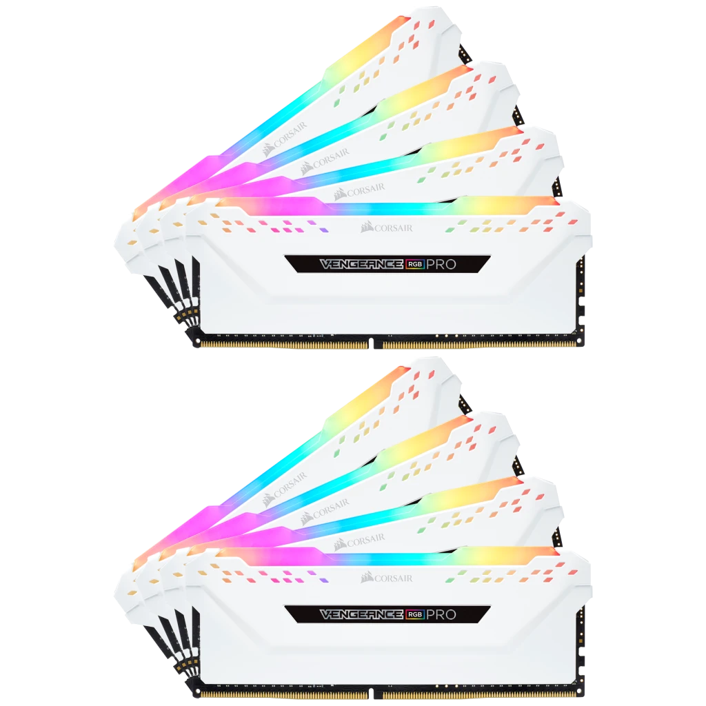 CORSAIR VENGEANCE RGB PRO 8GB×4枚 (white) VENGEANCE® RGB PRO 64GB (8 x 8GB) DDR4 DRAM 3200MHz C18 Memory Kit