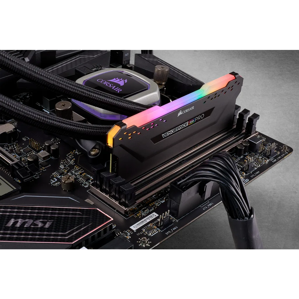 VENGEANCE® RGB PRO 8GB (1 x 8GB) DDR4 DRAM 3600MHz C18 Memory Kit — Black